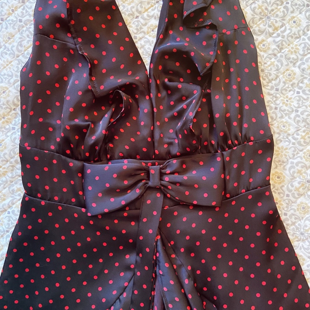 For Love and Lemons Midi Polka Dot Dress